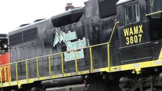 Mission Mountain Railroad 3807 in Eureka 29AUG2010 [upl. by Nitnilc]