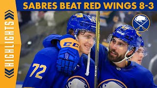 Tage Thompson Makes History In Buffalo Sabres 83 Defeat of Detroit Red Wings [upl. by Efthim493]