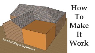 Gable End Roof Design For Corner Home Addition To Connect To Hip Roof And Small Gable Roof [upl. by Becka]