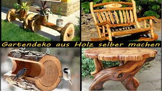 Gartendeko aus Holz selber machen DIY Garden Ideas with Wood [upl. by Harriott425]