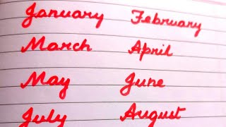 Months of the Year with Spellings Months For Kids Preschool Learning LKG UKG [upl. by Acinat18]