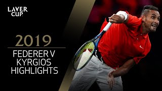 Federer v Kyrgios Match Highlights  Laver Cup 2019 [upl. by Ordway]