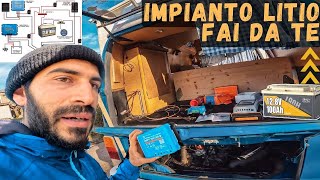 IMPIANTO per BATTERIA al LITIO 🔋 Installazione FAI DA TE camper van [upl. by Esilanna]