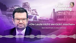 Marco Buschmann “Leute mit Maßnahmen nicht verrückt machen“ l The Pioneer Briefing l 2482022 [upl. by Nealah183]