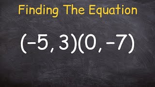 How to find the equation of a line given two points [upl. by Gerdi]