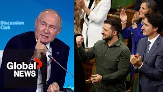 quotAn idiot or a bastardquot Putin rips Canada House speaker who invited Nazi veteran to Parliament [upl. by Norvell]