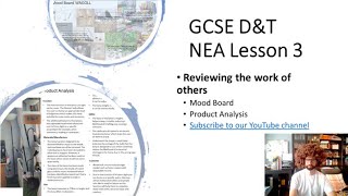 GCSE DampT NEA Lesson 3 Work of Others [upl. by Genny]