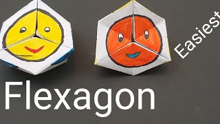 Origami Moving Flexagon Easy  How to Make Flextangles  Easy paper crafts without glue [upl. by Thgirw]