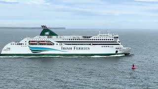 4K  Beautiful lines on this Irish ferry as she departs for Ireland video viral viralvideo [upl. by Erasme]