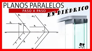 👏🏻 Plano PARALELO a otro por un PUNTO 🚀 Paralelismo entre planos en sistema DIÉDRICO [upl. by Nodarse]