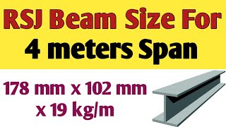 What size RSJ do I need for a 4m span  RSJ beam size for 4m span [upl. by Jovita122]