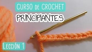 Crochet para principiantes Primeros pasos nudo de inicio y cadenas [upl. by Davy]