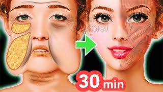 25mins🔥 Face Lift Exercise For Jowls Laugh Lines Sagging Face AntiAging [upl. by Cul602]