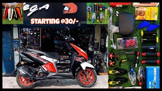 TVS NTorq 125 Modification  All Accessories For NTorq 125  The Biker Shop  Siliguri🔥 [upl. by Hanah]