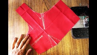 simple blouse cutting in tamil  Blouse cutting clear explanation for beginners [upl. by Anirtep]