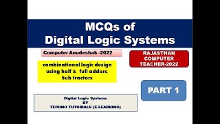 MCQ of Adder amp Subtractor  Digital logic System MCQ part 2  Rajasthan Computer Instructor 2022 [upl. by Fabyola359]