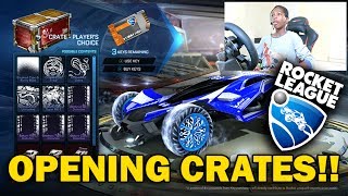 ROCKET LEAGUE CRATE OPENING amp ONLINE BATTLE WITH FRIENDS [upl. by Enoryt424]