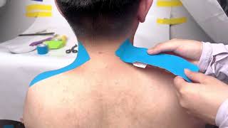 How to apply kinesiology tape for neck pain [upl. by Mellen]