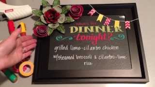 DIY Chalkboard Dinner Menu Board Tutorial  Cards By Stephanie [upl. by Sarajane]