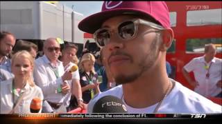 Nico Rosberg and Lewis Hamilton postrace interviews Spanish GP 2016 [upl. by Einberger]