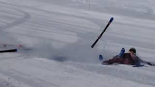 Ski carving crash [upl. by Sharia]