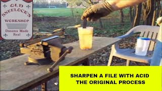 Sharpening A File With Acid  a video tutorial from Old Sneelocks Workshop [upl. by Cooley35]