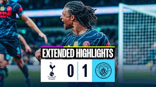 EXTENDED HIGHLIGHTS  Tottenham Hotspur 01 Man City  Aké scores a late winner away at Spurs [upl. by Notsob]