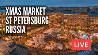 CHRISTMAS MARKET 🎅🎄in St Petersburg Russia [upl. by Marcelle]