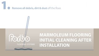 Marmoleum flooring initial cleaning after installation  Forbo Flooring Systems [upl. by Herrick863]