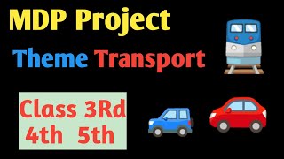 Mdp ProjectTheme TransportMultidisplinary Projectclass 3Rd 4th 5th [upl. by Estas]