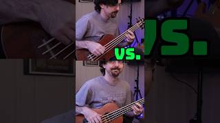 Fretless Bass Uke VS Fretted UBass ubass fretlessbass shorts [upl. by Cattan]