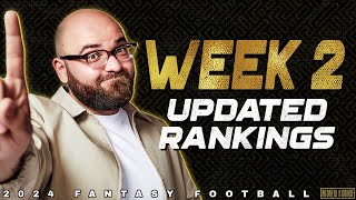 Week 2 Updated Rankings  2024 Fantasy Football [upl. by Ydnahs]