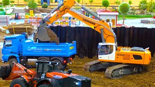 AMAZING RC TRUCK MEETING  SUPER DETAILED RC CONSTRUCTION SITE DISPLAY JD TRUCK KABOLITE EXCAVATOR [upl. by Suriaj]