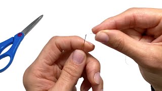 HOW TO THREAD A NEEDLE AND TIE A KNOT • HOW TO THREAD A NEEDLE • EASIEST WAY TO THREAD A NEEDLE [upl. by Scarlett699]