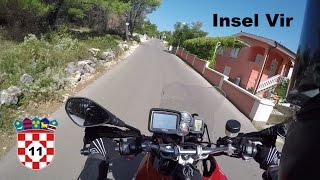 Puntadura Ausflug zur Insel Vir  Kroatien mit dem Motorrad 11 [upl. by Ecinahc36]