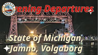 quotEvening Departuresquot State Of Michigan Jamno amp Volgaborg departed Duluth 100923 [upl. by Weinshienk]