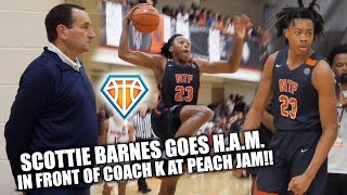 COACH K Watches Scottie Barnes GO CRAZY AT PEACH JAM  Full Highlights [upl. by Toft]