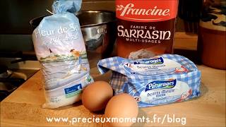 Recette pâte pour Galettes au Sarrasin [upl. by Hines]