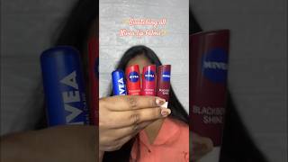 Swatching all nivea lip balms shorts [upl. by Otrebireh]