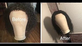 HOW TO Soft amp Beautiful Botanicals Texturizer on Deep Curl Wig to Loosen Curl for Less Volume EASY [upl. by Auqinihs610]