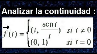 Continuidad de funciones vectoriales de variable real condiciones de continuidad [upl. by Adala]