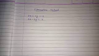 Elimination method ll solving pair of linear equations ll easy way ll short cut [upl. by Binni25]