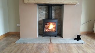 DG Ivar stove installation of Fireplace and Wood Burning stove  timelapse [upl. by Waverley431]