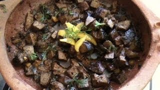 Spicy liver Tagine طاجين الكبدة مشرملة [upl. by Eilla]