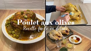 Recette marocaine de Poulet rôti aux olives avec sa délicieuse sauce [upl. by Ajan788]