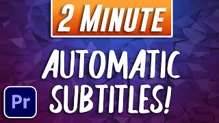 Adding Automatic Subtitles in Adobe Premiere Pro [upl. by Daveen]