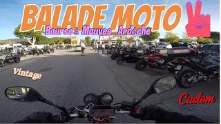 BALALDE MOTO  Bourse moto à Mauves  Ardèche   rencontre avec motardena2 😁✌️🏍️ [upl. by Dinerman]