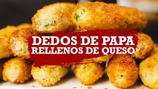 Cómo hacer Dedos de Papa RELLENOS de Queso  Recién Cocinados [upl. by Aliahs216]