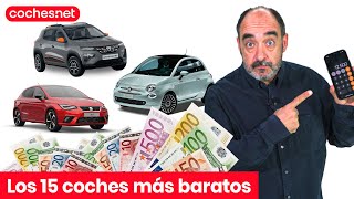 Los 15 coches más baratos en España en 2022  Ranking  Review en español  cochesnet [upl. by Adok921]