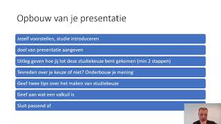 Uitleg examen Nederlands Spreken 2F  presentatie over studiekeuze [upl. by Alda]